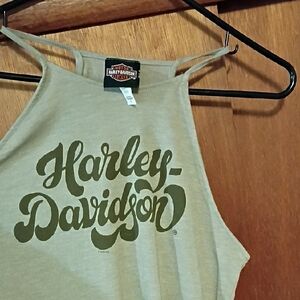 Harley-Davidson Olive Text Tank Top